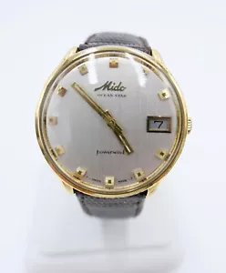 Mido OCEAN STAR powerwind automatic 5057 gold plated Ø 36 mm men's watch 60s - Picture 1 of 11