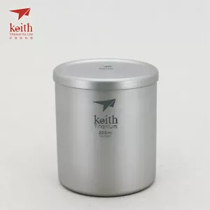 Taza de doble pared Keith titanio Ti3301 - 7,4 fl oz (enviada desde California, EE. UU.) - Imagen 1 de 7