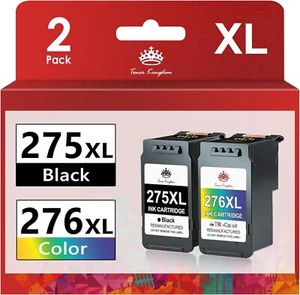 Cartuccia di inchiostro 2 pezzi compatibile con Canon PG-275XL CL-276XL PIXMA TS3520 TS3500 - Foto 1 di 6