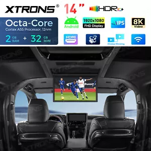 14" Android Car Roof Flip Down Monitor MPV TV 2+32GB for TOYOTA ALPHARD VELLFIRE - Picture 1 of 23