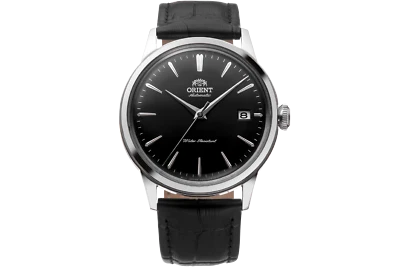 Автоматический черный циферблат Orient Bambino версия 7 38 мм RA-AC0M02B30B RA-AC0M02B - Изображение 1 из 4