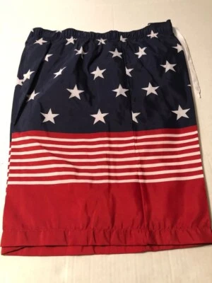 New Open Trails men's swim trunks red white and blue size pockets size XL - Image 1 of 2