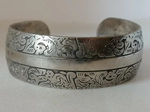 Marokkanisches Antik Vintage Armband Berber Sterling Silber Manschette Tuareg Atemberaubend - Bild 1 von 15