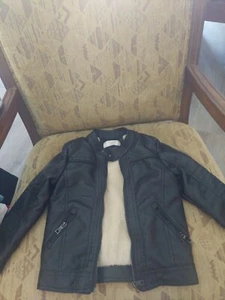 LJYH Motorcycle Faux Leather Kids Coat Bomber Jacket UNISEX TODDLER 3-4 Yrs - Picture 1 of 7