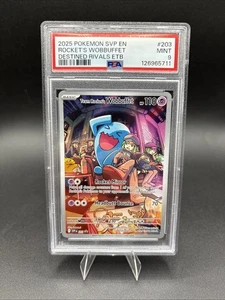 Team Rocket's Wobbuffet 203 Sv: Scarlet & Violet Promo Cards Holo PSA 9 - Picture 1 of 2