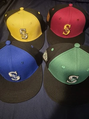 Seattle Mariners - 2024 Harry Potter Night Set of All 4 Snapback Hats SGA NEW🔥 - Image 1 of 4