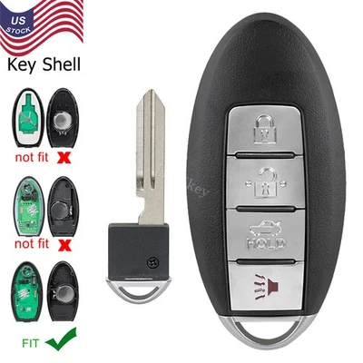For 2009 2010 2011 2012 2013 2014 Nissan Maxima Remote Shell Case Key 4 Button - Image 1 of 4
