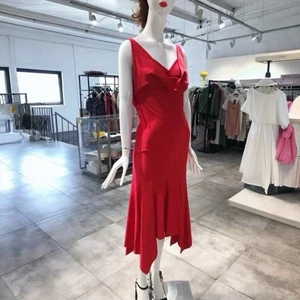 Vestido rojo PHILOSOPHY DI LORENZO SERAFINI IT42 NUEVO CON ETIQUETAS - Imagen 1 de 8