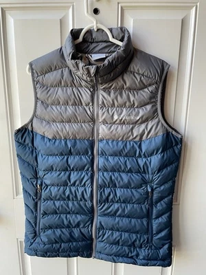 Columbia Full Zip Insulated Puffer Vest Men’s M Medium Gray Blue - Image 1 of 2