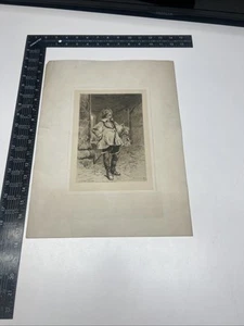 25 ART PRINT PAPER ETCHING James Stebbins Man 1889 Barn Cry Turner Moran Guy - Picture 1 of 14
