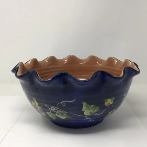 Keramik Design Pac Inc. Keramik gekräuselte Schüssel und bemalt 10,5" - Bild 1 von 6