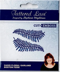 TATTERED LACE Metal Die -OASIS FLORAL GARLAND - BOSTON FERN - Picture 1 of 1