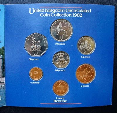 1982 THE ROYAL MINT UNITED KINGDOM UNCIRCULATED COIN COLLECTION 8 COIN SET - Image 1 of 4