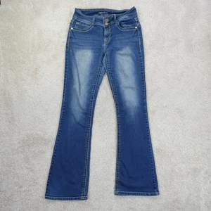 Wallflower Damenjeans W29 Größe 9 Y2K niedriger Bund Bootcut Schlag blau Denim 00s - Bild 1 von 12