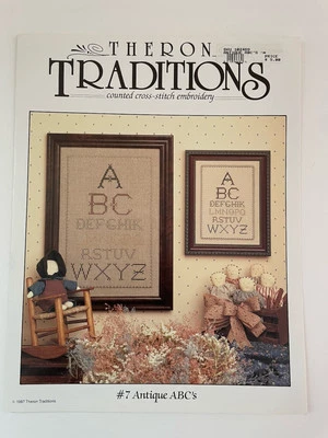 Theron Traditions Antique #7 ABC’s Counted Cross Stitch Pattern - Image 1 of 4