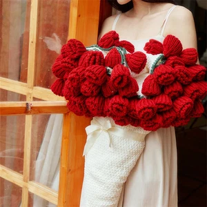 1pc Flower Blankets Soft Knitted Plaid Round Blanket Home Decor Sofa Towel Manta - Picture 1 of 31