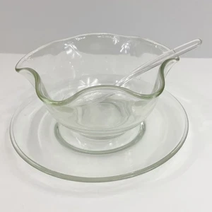 Vintage Indiana Glass Co| 3 Piece Mayonnaise Set - Picture 1 of 8