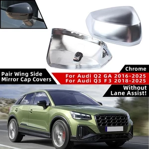 Pair Replacement Chrome Side Mirror Cap Covers For Audi Q2 GA Q3 F3 2019-2025 - Bild 1 von 7