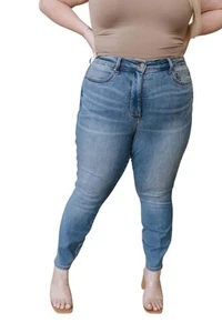 Judy Blue high rise control top shield pocket skinny jeans size 24W - Picture 1 of 5