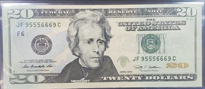 **DOUBLE TRIPLE** Series 2009  $20 FR Note-Serial Number -JF 95556669 C - Picture 1 of 4