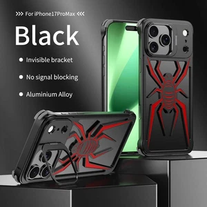 Metal Aluminum Hollow Spider Rimless Lens Stand Case For iPhone 17 16 15 14 13 - Picture 1 of 19
