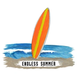 Decal Vinyl Sticker "Endless Summer" - Surfboard Made in USA - Picture 1 of 1