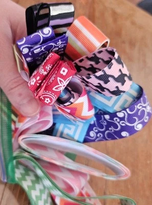 Lot of 10 Grosgrain Ribbon For Crafting Projects- Various Sizes & Themes - Image 1 of 2
