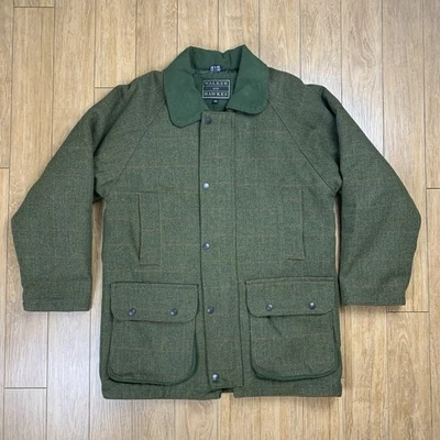 Chaqueta Walker and Hawkes Hombre XS Verde Mezcla Lana Tweed Caza Derby Edredón Forrado Foto 1 de 4