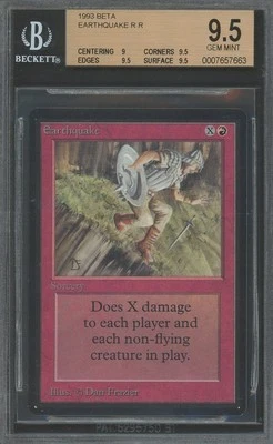 EARTHQUAKE Beta Rare BGS 9.5 Gem Mint Vintage MTG [Nostalgium] - Image 1 of 2