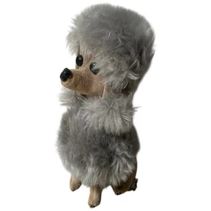 Peluche cane barboncino grigio KaMar 1966 vintage peluche Giappone 7" metà secolo - Foto 1 di 6