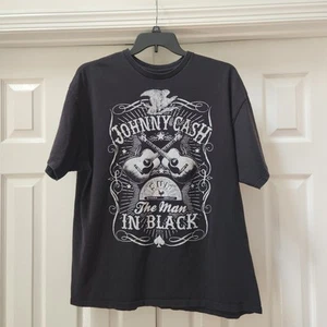 Johnny Cash Man In Black Tee Shirt Band Artist T-shirt Guitars Eagle Music 2XL - Picture 1 of 6