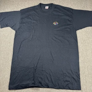 Camiseta Promocional Fruit If The Loom Negra Manga Corta Logo Bordado XL De Colección - Imagen 1 de 7