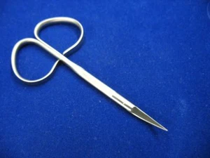 O.R GRADE RIBBON TYPE IRIS MICRO OPHTHALMIC SCISSORS 4" Cvd SURGICAL INSTRUMENTS - Picture 1 of 3