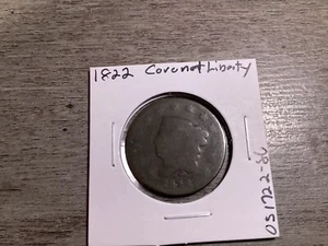 1822 Coronet Liberty Head Large Cent 203 Year Old U.S. Copper Coin 051722-86 - Picture 1 of 4