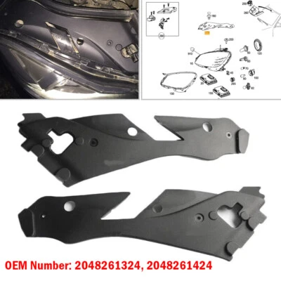 Cubierta protectora superior de faros L+R para Mercedes Benz W204 C300 C350 2008-2012 Foto 1 de 4