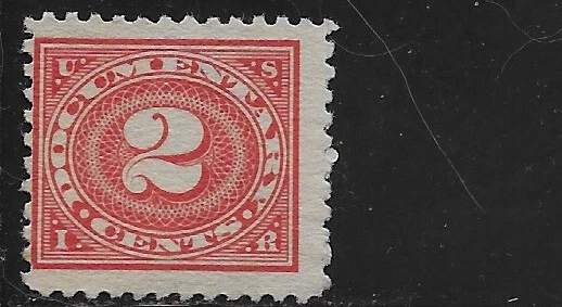 US Scott R229, 2 Cent Revenue, Documentary, 1917, Red, Mint, NG, F - Image 1 of 1