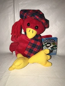 Cappello e sciarpa SNOWDEN peluche rosso BIRD cardinale bean bag bersaglio 1997 nuovo con etichette alto 8" - Foto 1 di 8