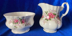 Royal Albert LAVENDER ROSE England Floral Gold Flashed Sugar Milk Creamer - Picture 1 of 3