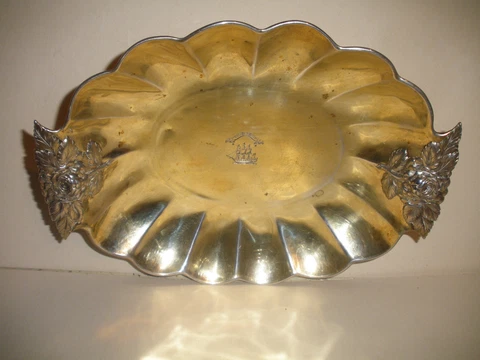 ANTIQUE LONDON GEORGIAN JOSEPH ANGELL  STERLING SILVER REPOUSSE BOWL NAUTICAL Cover