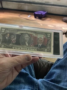 Bradford Exchange $2 Uncirculated Barack Obama Presidential Note - Picture 1 of 4