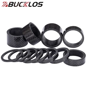 BUCKLOS Carbon Fiber 3,5,10,15,20mm Headset Spacer 1-1/8" Stem Bike Fork Washer - Picture 1 of 17