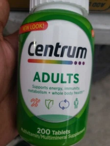 Centrum Adults 200 Tablets Multivitamin/Multimineral Supplement 02/2024 - Picture 1 of 1