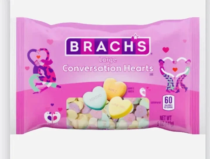 Bolsa de caramelos Brach's Large Conversation Hearts Love Messages de 5 oz - 6 sabores Foto 1 de 1