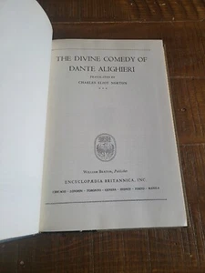 1952 Britannica Great Books Of The Western World Vol 21 Dante - Imagen 1 de 4