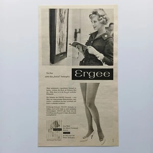 1954 Ergee Perlon Strümpfe Feinstrümpfe Werbeanzeige Werbung Reklame - Picture 1 of 2
