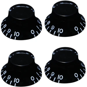 4 perillas de campana de sombrero superior para ollas de eje dividido Gibson y CTS - negro en relieve - Imagen 1 de 4