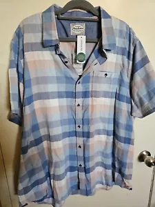 Bandiera e Inno Fairmont S/S Slub Gingham Western Uomo Taglia XXL 100% Cotone - Foto 1 di 7