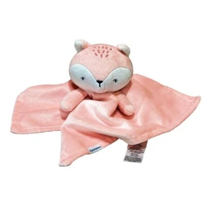 Gerber Pink Fox Baby Lovey Plush Satin Back 12 x 12 Inch Security Blanket - Picture 1 of 9