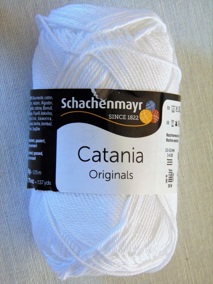 Schachenmayr Catania 50g weiß Häkelgarn Strickgarn
