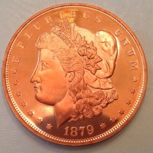 ~1879 (2004) Morgan & Barber Copper Pattern Dollar Medal Proof - FREE SHIPPING - Picture 1 of 2